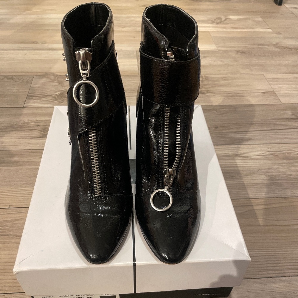 Dolce Vita Varra Black Patent Stella ankle boot